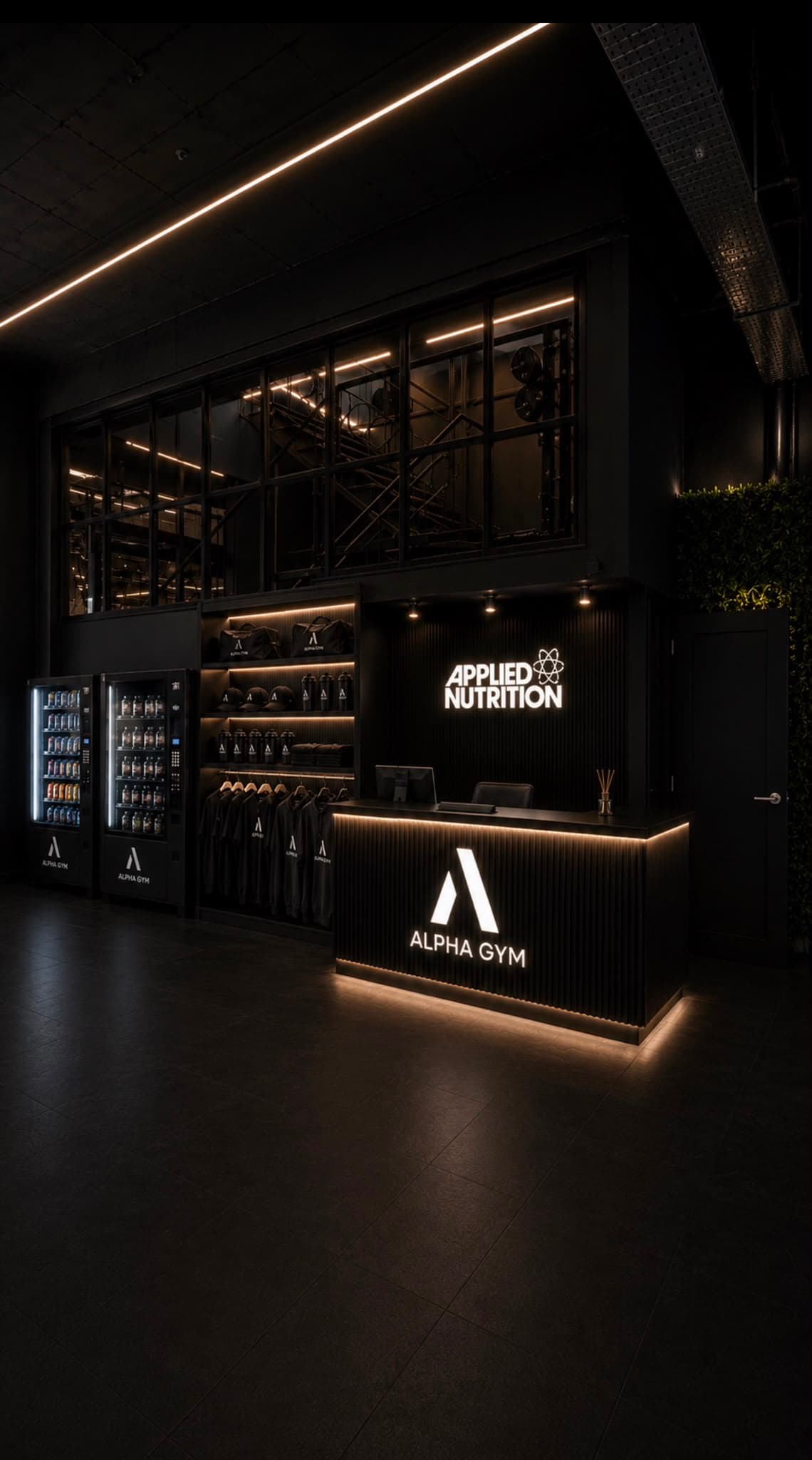 Alpha Gym reception and front desk