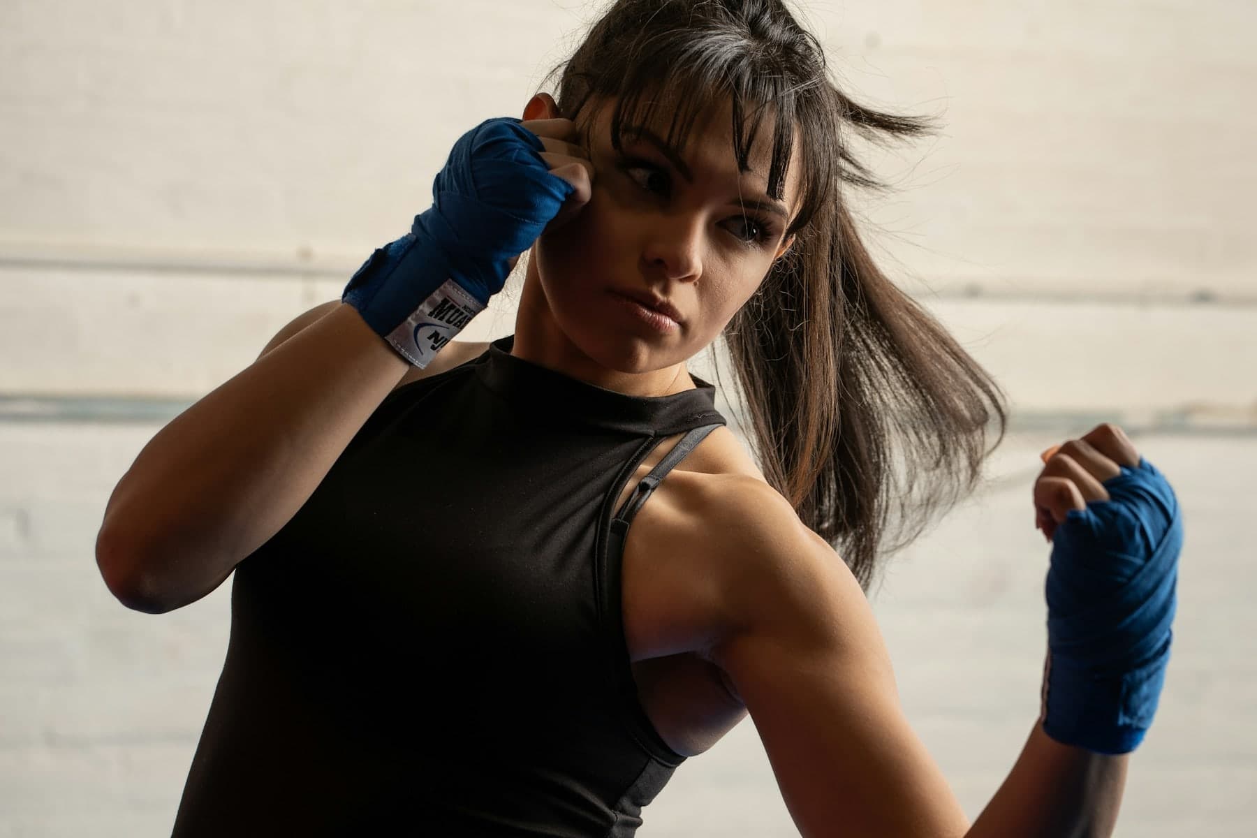 Women taking part in a boxing class